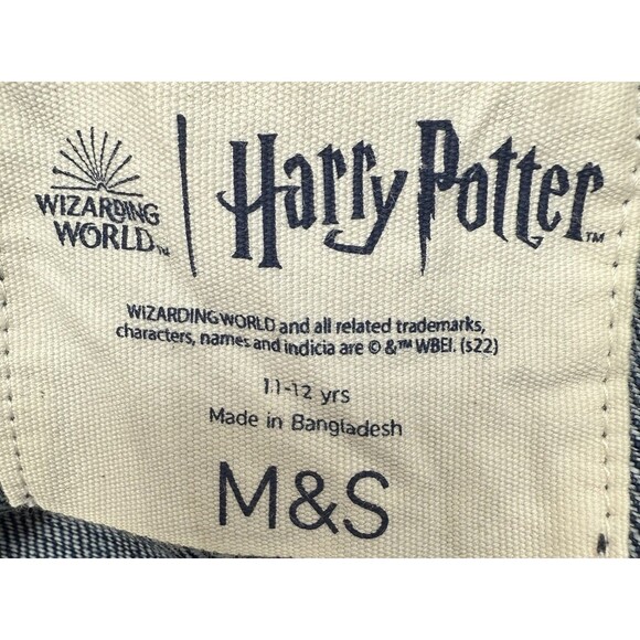 M&S Harry Potter Hogwarts Embroidered Denim Overalls 11-12Y Wizardcore - Picture 3 of 10